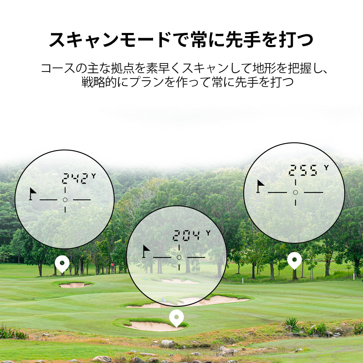 MILESEEY PF1 全天候ゴルフレーザー距離計