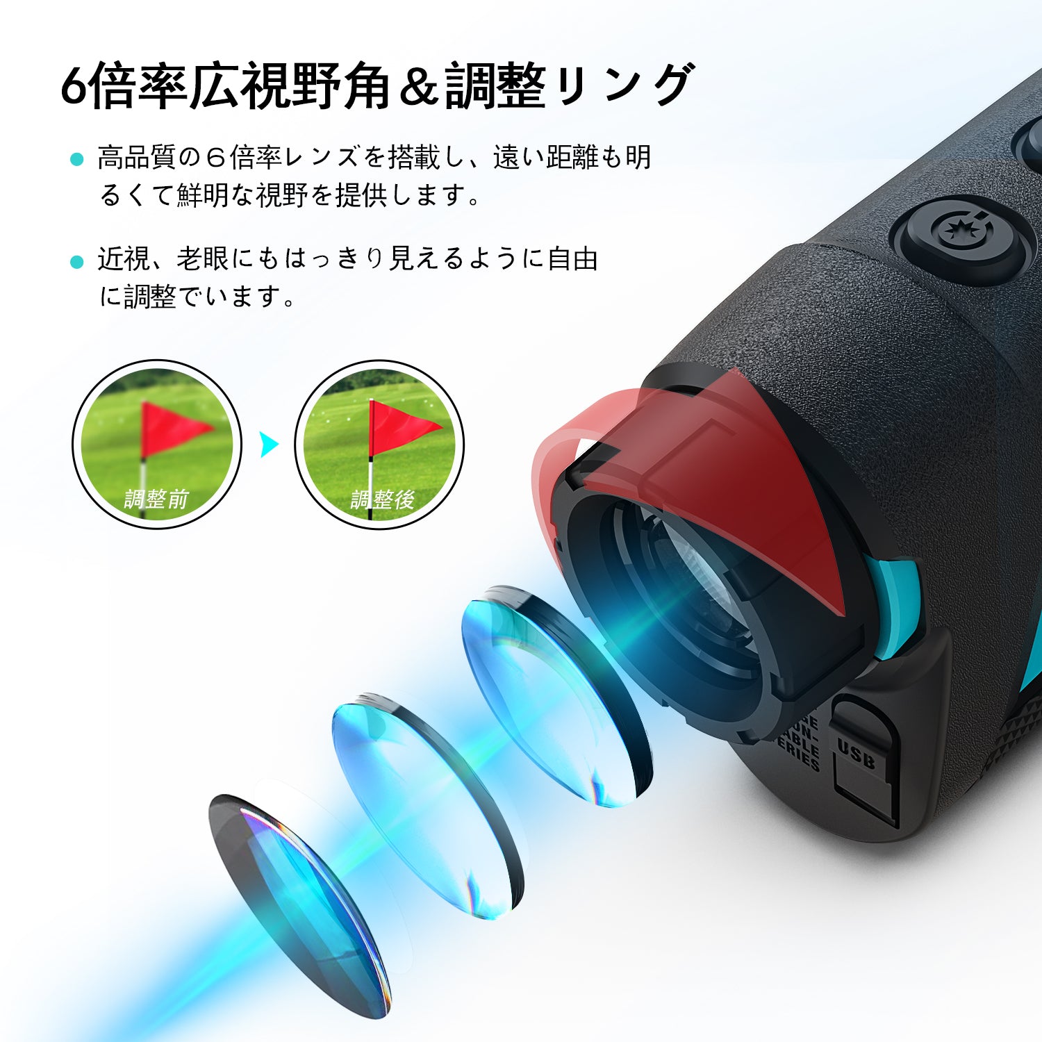 MILESEEY PF260 ゴルフレーザー距離計