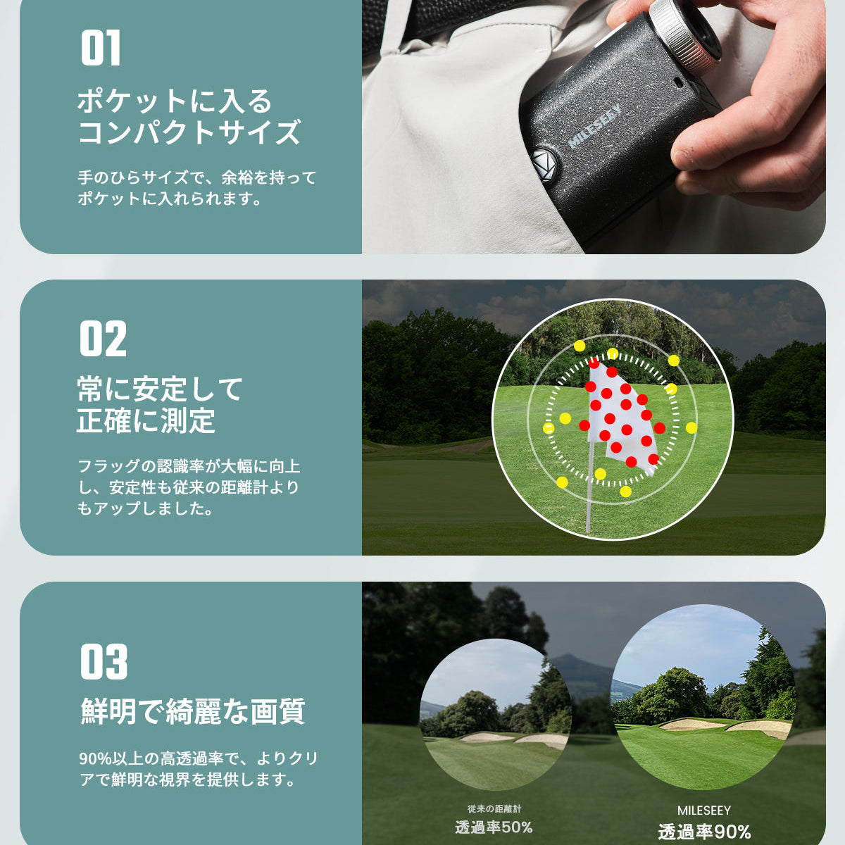 MILESEEY PF1 Pro ゴルフレーザー距離計